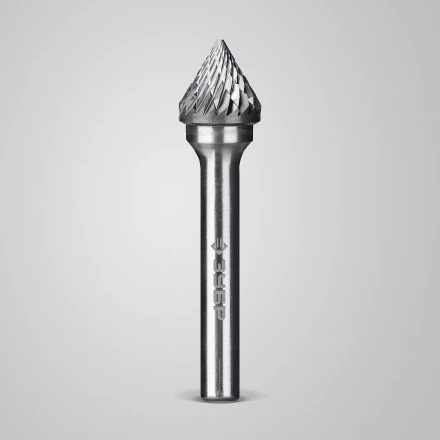 Зубр Твердосплавная борфреза J - зенкер с вершиной 60°, 12 х 10 мм (28808-12-10) купить в Нижневартовске