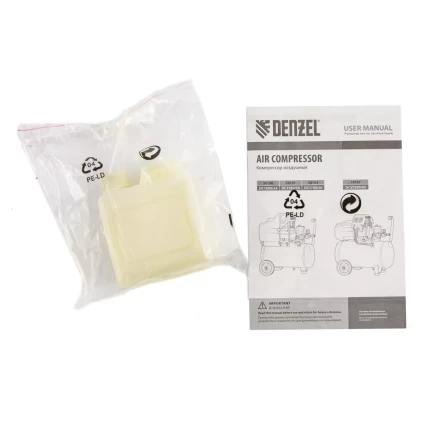 Компрессор воздушный, прямой привод DC1500/50, 1.5 кВт, 50 литров, 220 л/мин Denzel 58161 купить в Нижневартовске