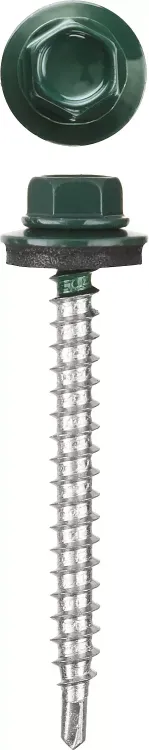 Саморезы СКД кровельные, RAL 6005 зеленый насыщенный, 35 х 4.8 мм, 1 800 шт, для деревянной обрешетки, STAYER 30300-48-035-6005 купить в Нижневартовске