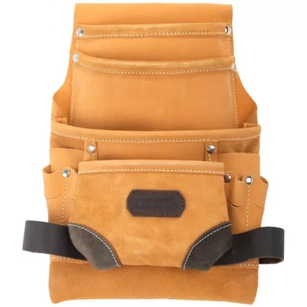 Сумка KRAFTOOL поясная для инструментов, натуральная кожа, 10 карманов 1-38531 купить в Нижневартовске