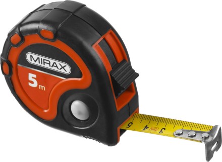 Рулетка MIRAX, 3 стопора, двухкомпонентный пластиковый корпус, 5мх25мм 34013-05-25 купить в Нижневартовске