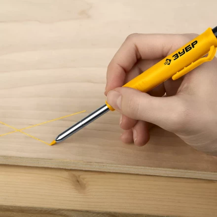 ЗУБР АСК желтый, d 2,8 мм, HB, 6 сменных грифелей, автоматический карандаш (06311-5) купить в Нижневартовске