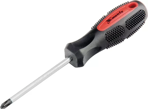 Отвертка Anti-Slip SL8,0 х 150 мм CrV двухкомп. рукоятка MATRIX 12226 купить в Нижневартовске