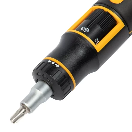 Отвертка реверсивная с револьверным механизмом Denzel 7711601, 11 шт, сталь S2 купить в Нижневартовске