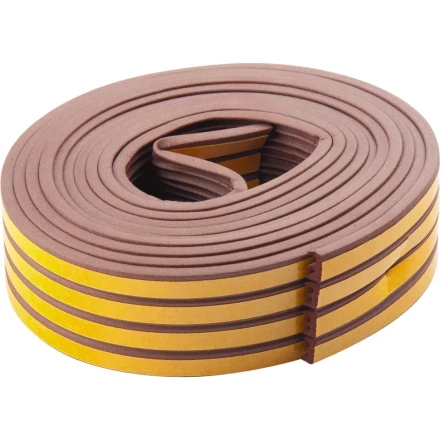 Уплотнитель 6 м профиль "E" коричневый СИБРТЕХ 93944 купить в Нижневартовске