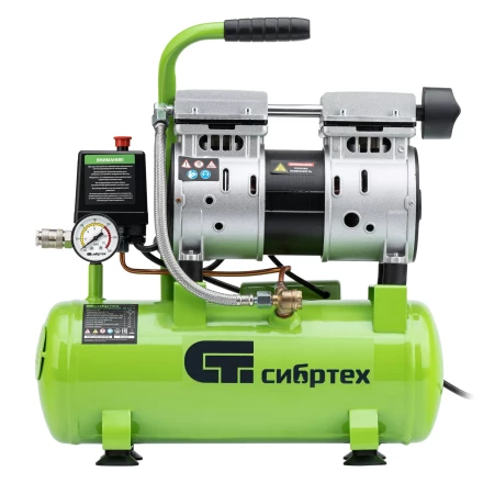 Компрессор безмаслянный малошумный Сибртех МБ 750/10,750 Вт, 10 л, 150 л/мин 58001 купить в Нижневартовске