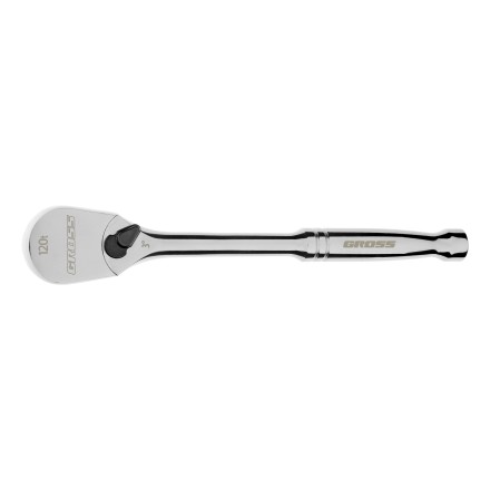 Ключ-трещотка 1/2&quot; Gross 14052, CrV, 120 зубьев, цельнометаллический, хром купить в Нижневартовске