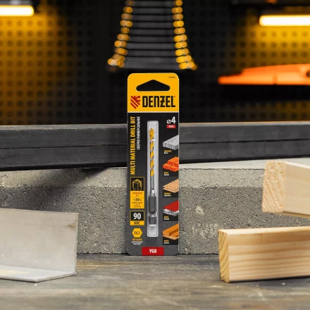 Сверло универсальное, Multi cut, 4 мм Denzel 706005 купить в Нижневартовске