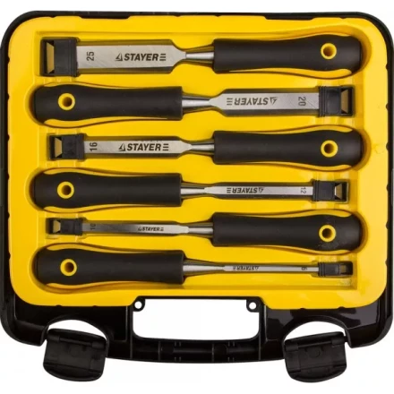 Набор cтамесок с двухкомпонентными ручками, 6/10/12/16/20/25мм, 6шт, STAYER Profi 18205-H6 купить в Нижневартовске