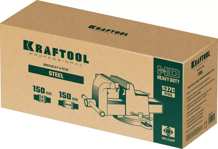 Тиски KRAFTOOL STEEL стальные 32701-150 купить в Нижневартовске