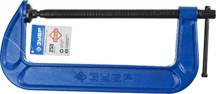 Струбцина  ЗУБР "ПРОФЕССИОНАЛ" тип "G", корпус - ковкий чугун. 250мм 32245-250_z01 купить в Нижневартовске