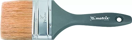 Кисть плоская Евро 3/4 натуральная щетина пластмассовая ручка MATRIX 83060 купить в Нижневартовске