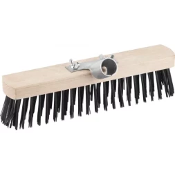 Щетка GRINDA "EURO" уличная без ручки, буковая колодка, мет щетина, с металлическим держателем для черенка, 30см 39196-30