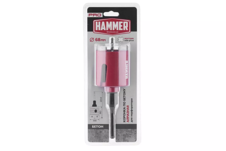 Коронка алмазная HAMMER Ф 68мм (242-503) купить в Нижневартовске