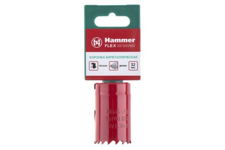 Коронка биметаллическая HAMMER Ф32х38мм 5/8&quot; BiMETALL (224-006) купить в Нижневартовске