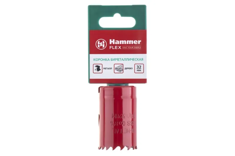 Коронка биметаллическая HAMMER Ф32х38мм 5/8" BiMETALL (224-006) купить в Нижневартовске