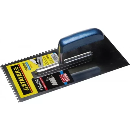 Гладилка STAYER "PROFI" нержавеющая с деревянной ручкой, зубчатая, 8х8мм 0802-08 купить в Нижневартовске