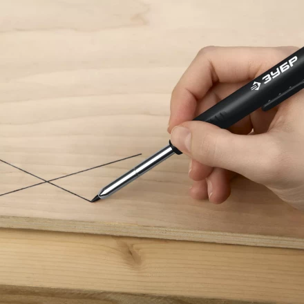 ЗУБР АСК черный, d 2,8 мм, HB, 6 сменных грифелей, автоматический карандаш (06311-2) купить в Нижневартовске