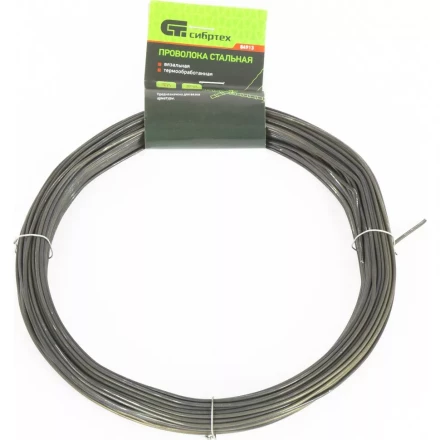 Проволока стальная 30 м вязальная термообработанная 2,0 мм Сибртех 84913 купить в Нижневартовске