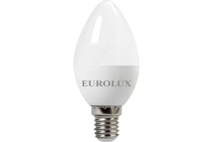 Лампа светодиодная EUROLUX LL-E-C37-7W-230-2,7K-E14 76/2/7 купить в Нижневартовске