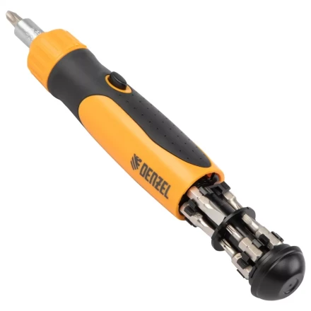 Отвертка реверсивная Denzel 7711611, механизм SmartPush 12 шт, S2 купить в Нижневартовске