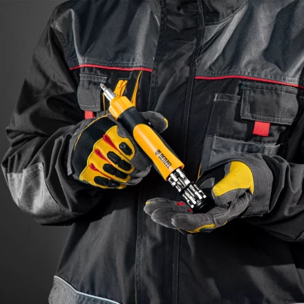 Отвертка реверсивная Denzel 7711611, механизм SmartPush 12 шт, S2 купить в Нижневартовске