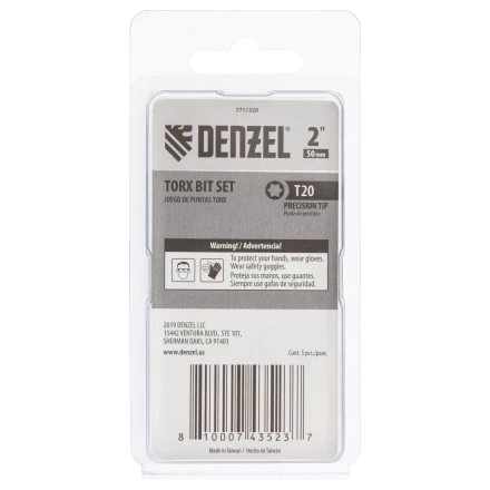 Бита T20x50, 5 шт. Denzel 7711320 купить в Нижневартовске