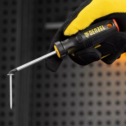 Отвертка, PH1х75 мм, S2, 3к рукоятка Denzel 121737 купить в Нижневартовске