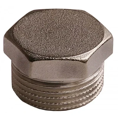 Заглушка GENERAL FITTINGS никелированная латунь, 6-ти гранная головка, наружная резьба, 1" 51097-S-1