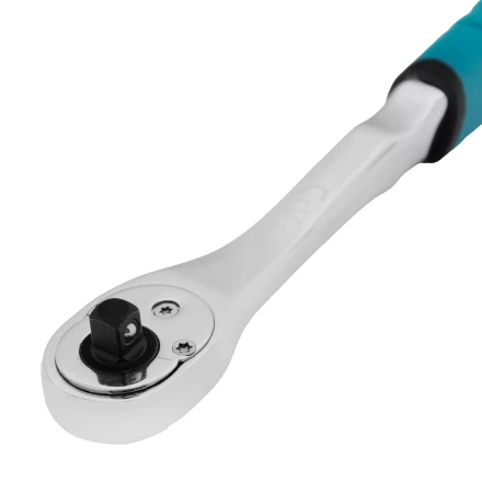 Ключ-трещотка 1/4" Gross 14053, CrV, 90 зубьев, усиленный, хром купить в Нижневартовске