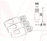 Наконечник к гор. п/а M8, d.1,0 мм L30 (тело 10) Cu-Cr-Zr Aurora купить в Нижневартовске