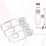 Наконечник к гор. п/а M8, d.1,0 мм L30 (тело 10) Cu-Cr-Zr Aurora купить в Нижневартовске
