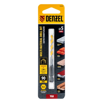 Сверло универсальное, Multi cut, 5 мм Denzel 706006 купить в Нижневартовске
