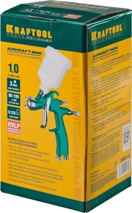 Краскопульт пневматический KRAFTOOL AirKraft Mini, HVLP, c верхним бачком, 1,0мм 06565-1.0 купить в Нижневартовске