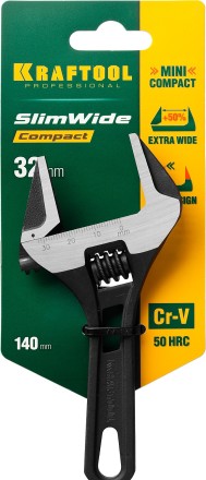 Ключ разводной компактный c тонкими губками KRAFTOOL SlimWide Compact 27266-20 купить в Нижневартовске