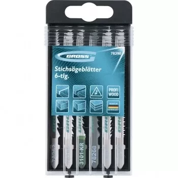 Набор полотен для электролобзика по дереву 6шт DIY пластиковый кейс GROSS 78291 купить в Нижневартовске