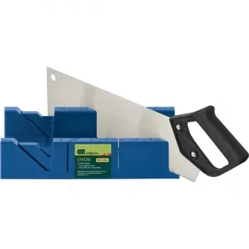 Стусло пластиковое синее,4 угла для запила+пила 350мм СИБРТЕХ 22536 купить в Нижневартовске