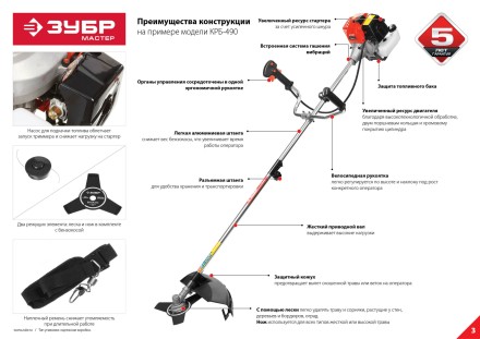 Триммер бензиновый ТБ-250 серия МАСТЕР купить в Нижневартовске