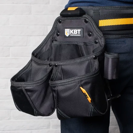 Быстросъемная поясная сумка модульного типа на клипсе с держателями для молотка и рулетки КВТ СМ-02 (83136) купить в Нижневартовске