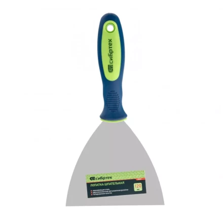 Шпательная лопатка из нержавеющей стали 120 мм двухкомпонентная ручка Сибртех 85527 купить в Нижневартовске