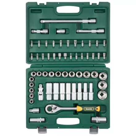 Набор KRAFTOOL "EXPERT QUALITAT": Торцовые головки "SUPER LOCK" с присоединит квадратом, 1/2", 60 предметов 27886-H60_z02 купить в Нижневартовске