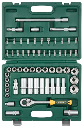 Набор KRAFTOOL "EXPERT QUALITAT": Торцовые головки "SUPER LOCK" с присоединит квадратом, 1/2", 60 предметов 27886-H60_z02 купить в Нижневартовске