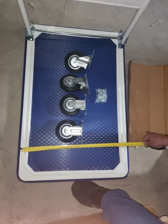 Тележка платформенная 150 кг TOR PH150 (480x740) со складной ручкой (резиновые колеса 100 мм) 1004024 купить в Нижневартовске