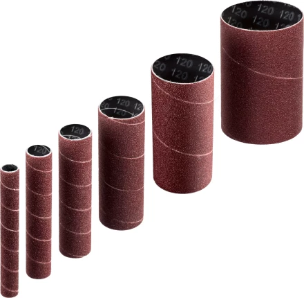 ЗУБР набор 6 шт: 13, 19, 26, 38, 51, 76 мм, высота 115 мм, Р120, втулки шлифовальные для станка СШО-500 МАСТЕР (35649-H6-120) купить в Нижневартовске