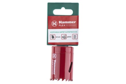 Коронка биметаллическая HAMMER Ф35х38мм 5/8&quot; BiMETALL (224-007) купить в Нижневартовске