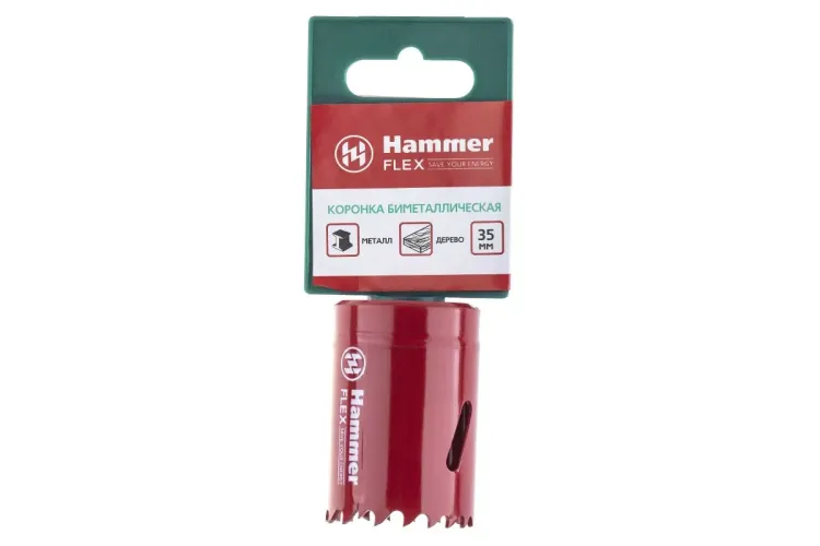 Коронка биметаллическая HAMMER Ф35х38мм 5/8" BiMETALL (224-007) купить в Нижневартовске
