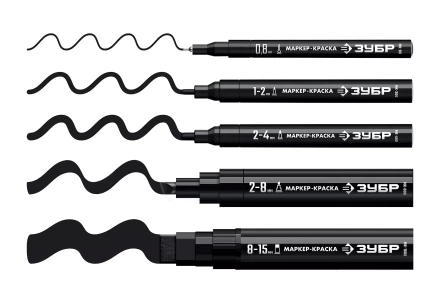 ЗУБР МК-800 черный, 2-8 мм клиновидный маркер-краска (06327-2) купить в Нижневартовске