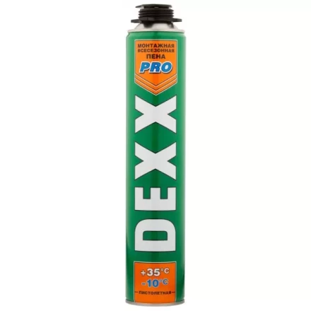 Пена монтажная, пистолетная, всесезонная, 750мл, DEXX 41126 купить в Нижневартовске