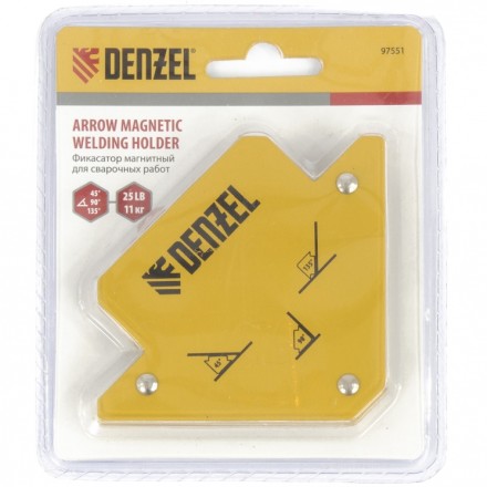 Фиксатор магнитный для сварочных работ усилие 25 LB Denzel 97551 купить в Нижневартовске