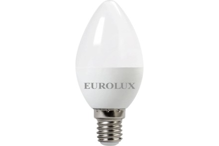 Лампа светодиодная EUROLUX LL-E-C37-7W-230-4K-E14 76/2/8 купить в Нижневартовске